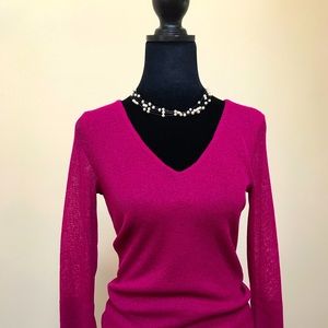 Vintage BEBE fuchsia “fireworks” top- Subtle sparkle brings a sense of allure